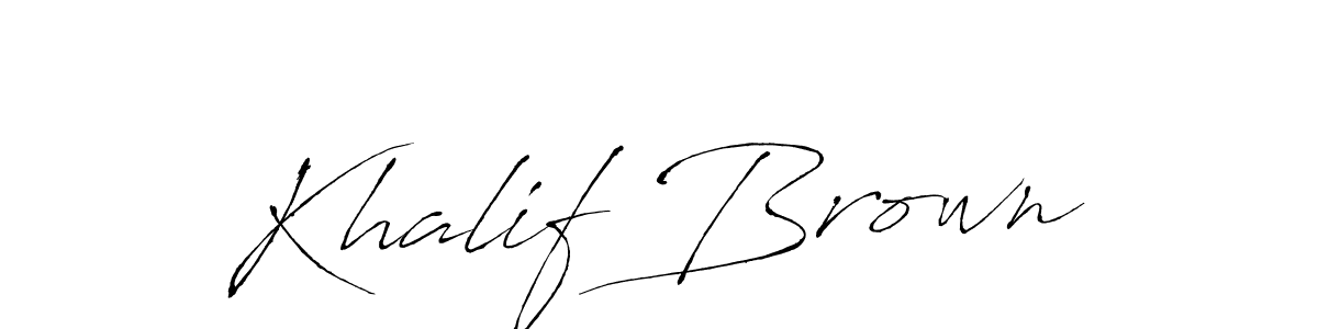 How to make Khalif Brown name signature. Use Antro_Vectra style for creating short signs online. This is the latest handwritten sign. Khalif Brown signature style 6 images and pictures png