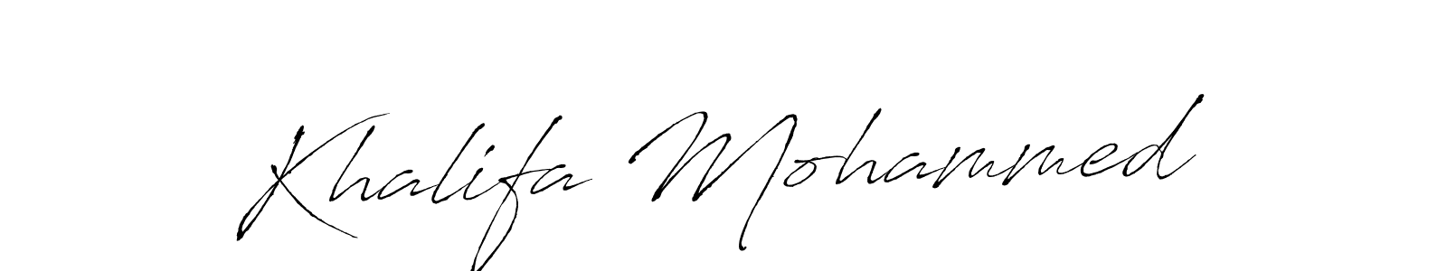 Also we have Khalifa Mohammed name is the best signature style. Create professional handwritten signature collection using Antro_Vectra autograph style. Khalifa Mohammed signature style 6 images and pictures png