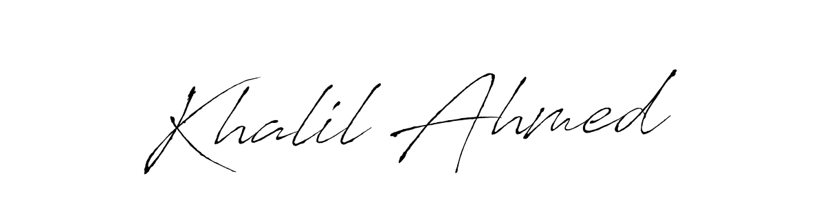 How to make Khalil Ahmed signature? Antro_Vectra is a professional autograph style. Create handwritten signature for Khalil Ahmed name. Khalil Ahmed signature style 6 images and pictures png
