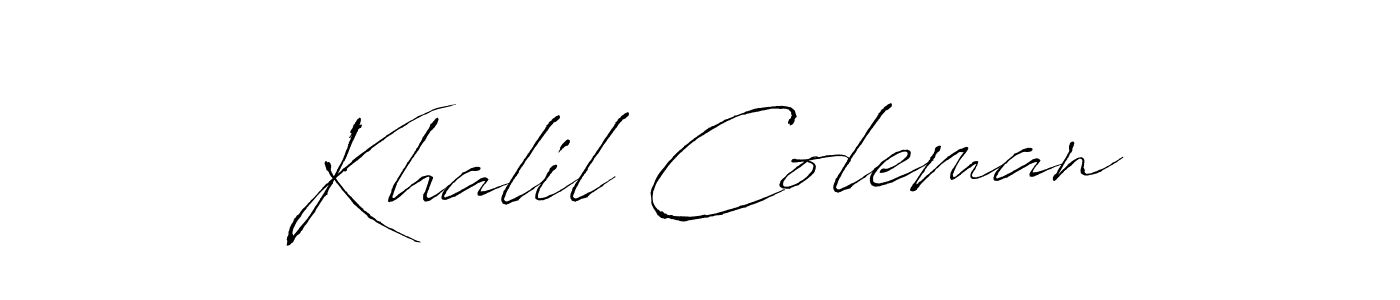 Make a beautiful signature design for name Khalil Coleman. With this signature (Antro_Vectra) style, you can create a handwritten signature for free. Khalil Coleman signature style 6 images and pictures png