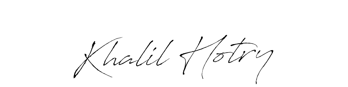 Make a beautiful signature design for name Khalil Hotry. With this signature (Antro_Vectra) style, you can create a handwritten signature for free. Khalil Hotry signature style 6 images and pictures png