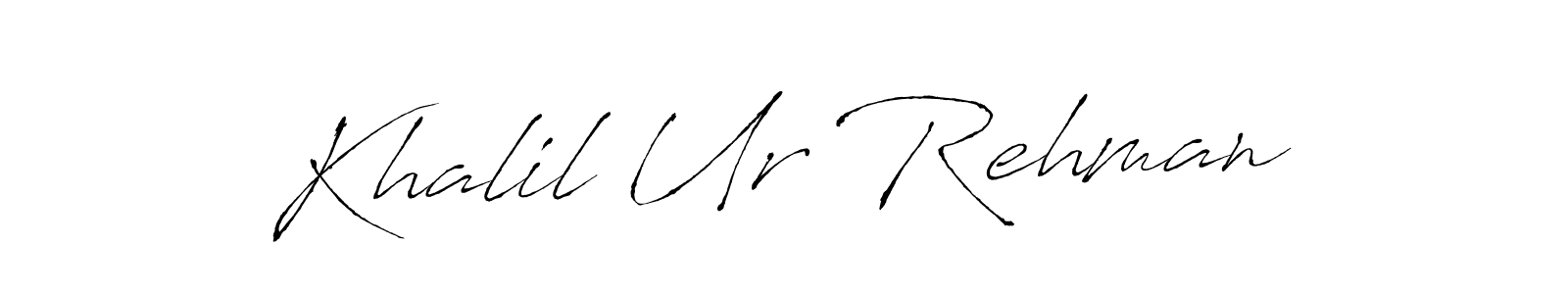 Make a beautiful signature design for name Khalil Ur Rehman. With this signature (Antro_Vectra) style, you can create a handwritten signature for free. Khalil Ur Rehman signature style 6 images and pictures png