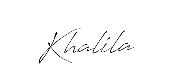 Khalila stylish signature style. Best Handwritten Sign (Antro_Vectra) for my name. Handwritten Signature Collection Ideas for my name Khalila. Khalila signature style 6 images and pictures png