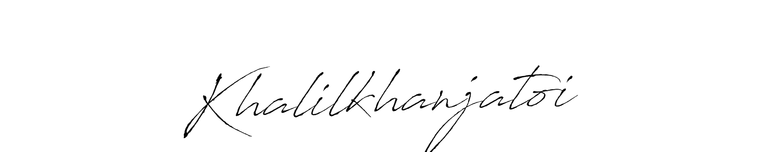 Design your own signature with our free online signature maker. With this signature software, you can create a handwritten (Antro_Vectra) signature for name Khalilkhanjatoi. Khalilkhanjatoi signature style 6 images and pictures png