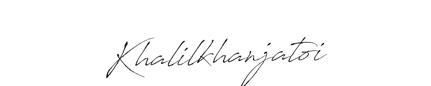 Design your own signature with our free online signature maker. With this signature software, you can create a handwritten (Antro_Vectra) signature for name Khalilkhanjatoi. Khalilkhanjatoi signature style 6 images and pictures png