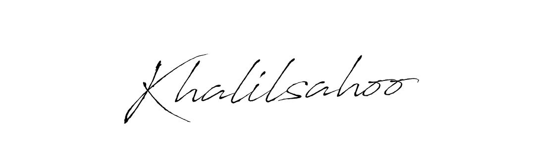 Make a short Khalilsahoo signature style. Manage your documents anywhere anytime using Antro_Vectra. Create and add eSignatures, submit forms, share and send files easily. Khalilsahoo signature style 6 images and pictures png