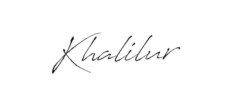 How to make Khalilur name signature. Use Antro_Vectra style for creating short signs online. This is the latest handwritten sign. Khalilur signature style 6 images and pictures png