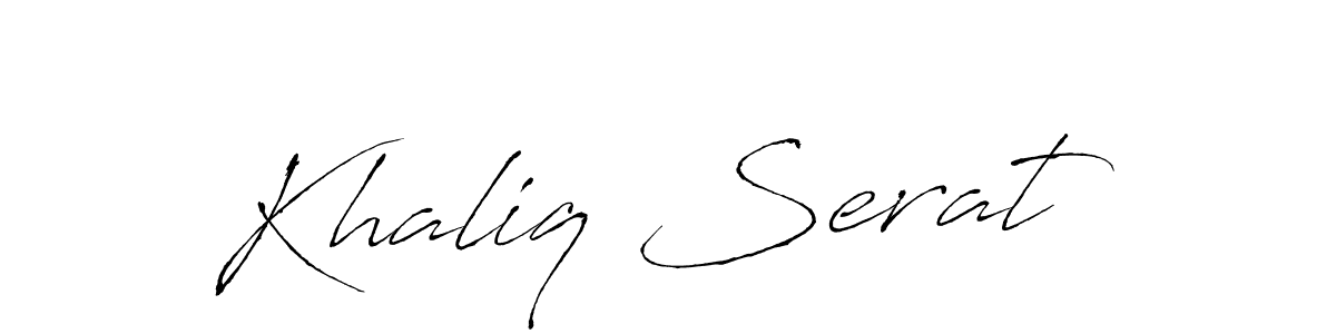 You should practise on your own different ways (Antro_Vectra) to write your name (Khaliq Serat) in signature. don't let someone else do it for you. Khaliq Serat signature style 6 images and pictures png