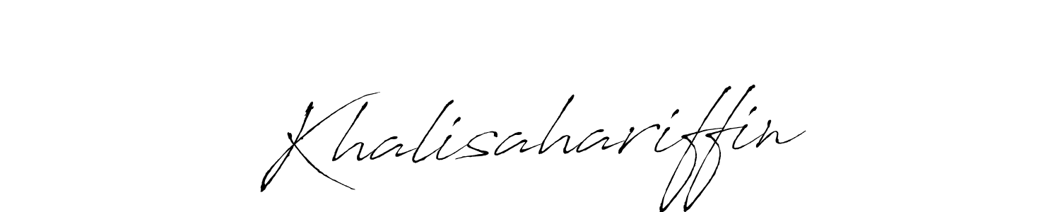You should practise on your own different ways (Antro_Vectra) to write your name (Khalisahariffin) in signature. don't let someone else do it for you. Khalisahariffin signature style 6 images and pictures png