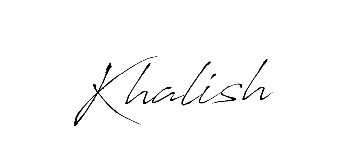 Use a signature maker to create a handwritten signature online. With this signature software, you can design (Antro_Vectra) your own signature for name Khalish. Khalish signature style 6 images and pictures png