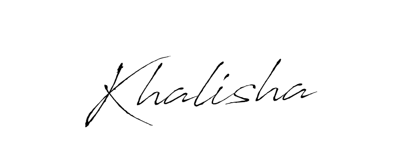 You should practise on your own different ways (Antro_Vectra) to write your name (Khalisha) in signature. don't let someone else do it for you. Khalisha signature style 6 images and pictures png