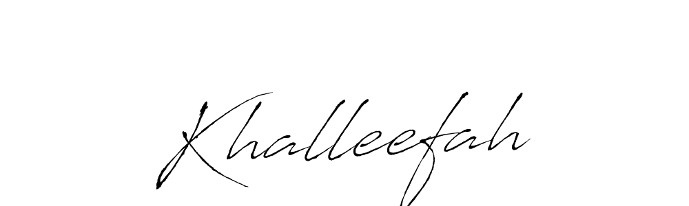 Use a signature maker to create a handwritten signature online. With this signature software, you can design (Antro_Vectra) your own signature for name Khalleefah. Khalleefah signature style 6 images and pictures png