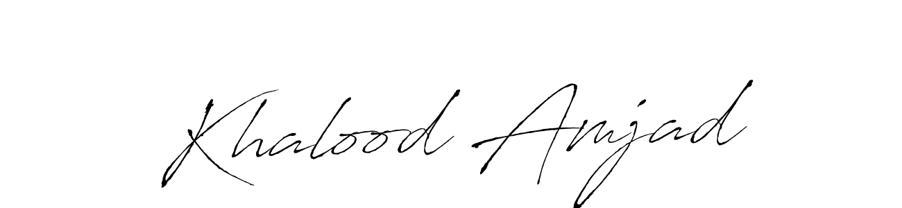 This is the best signature style for the Khalood Amjad name. Also you like these signature font (Antro_Vectra). Mix name signature. Khalood Amjad signature style 6 images and pictures png