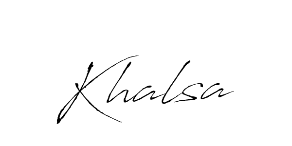 Khalsa stylish signature style. Best Handwritten Sign (Antro_Vectra) for my name. Handwritten Signature Collection Ideas for my name Khalsa. Khalsa signature style 6 images and pictures png