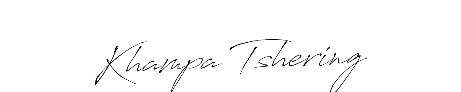 Khampa Tshering stylish signature style. Best Handwritten Sign (Antro_Vectra) for my name. Handwritten Signature Collection Ideas for my name Khampa Tshering. Khampa Tshering signature style 6 images and pictures png