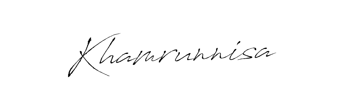 Also we have Khamrunnisa name is the best signature style. Create professional handwritten signature collection using Antro_Vectra autograph style. Khamrunnisa signature style 6 images and pictures png