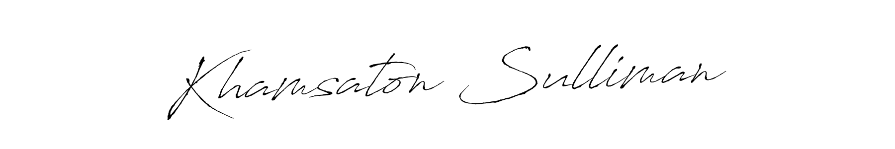 Design your own signature with our free online signature maker. With this signature software, you can create a handwritten (Antro_Vectra) signature for name Khamsaton Sulliman. Khamsaton Sulliman signature style 6 images and pictures png
