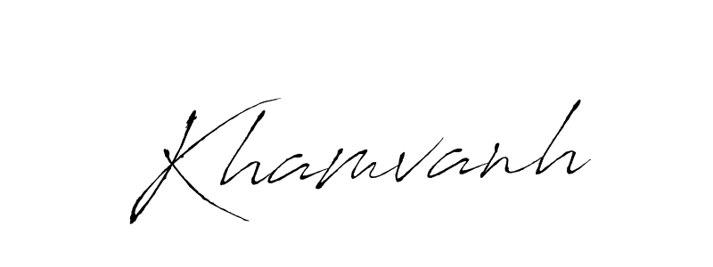 Also we have Khamvanh name is the best signature style. Create professional handwritten signature collection using Antro_Vectra autograph style. Khamvanh signature style 6 images and pictures png