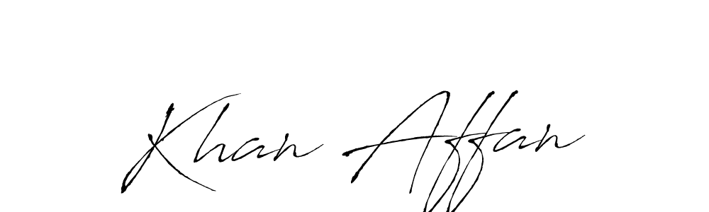 Create a beautiful signature design for name Khan Affan. With this signature (Antro_Vectra) fonts, you can make a handwritten signature for free. Khan Affan signature style 6 images and pictures png