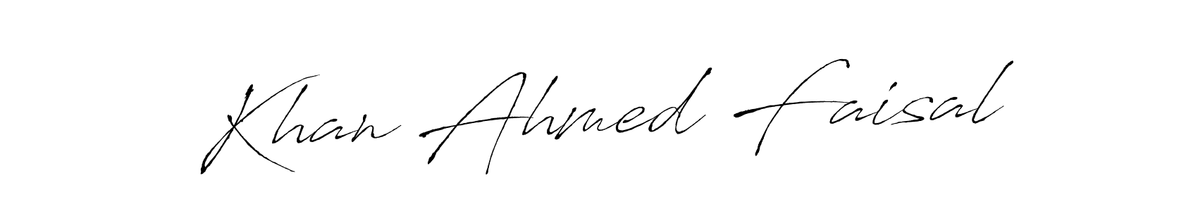 Create a beautiful signature design for name Khan Ahmed Faisal. With this signature (Antro_Vectra) fonts, you can make a handwritten signature for free. Khan Ahmed Faisal signature style 6 images and pictures png