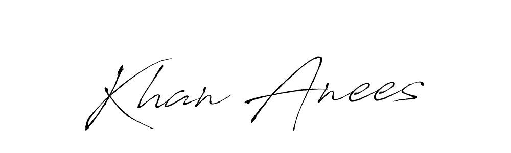 Make a beautiful signature design for name Khan Anees. With this signature (Antro_Vectra) style, you can create a handwritten signature for free. Khan Anees signature style 6 images and pictures png