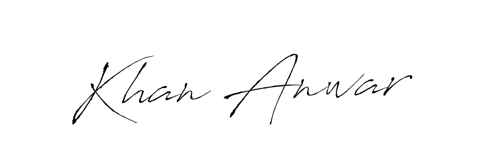 Also we have Khan Anwar name is the best signature style. Create professional handwritten signature collection using Antro_Vectra autograph style. Khan Anwar signature style 6 images and pictures png