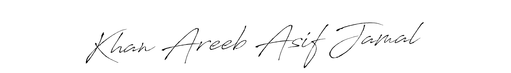 Create a beautiful signature design for name Khan Areeb Asif Jamal. With this signature (Antro_Vectra) fonts, you can make a handwritten signature for free. Khan Areeb Asif Jamal signature style 6 images and pictures png