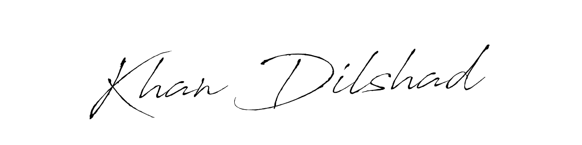Design your own signature with our free online signature maker. With this signature software, you can create a handwritten (Antro_Vectra) signature for name Khan Dilshad. Khan Dilshad signature style 6 images and pictures png