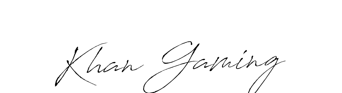 Design your own signature with our free online signature maker. With this signature software, you can create a handwritten (Antro_Vectra) signature for name Khan Gaming. Khan Gaming signature style 6 images and pictures png