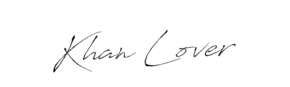 Khan Lover stylish signature style. Best Handwritten Sign (Antro_Vectra) for my name. Handwritten Signature Collection Ideas for my name Khan Lover. Khan Lover signature style 6 images and pictures png