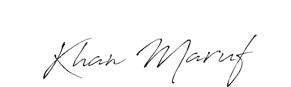 Use a signature maker to create a handwritten signature online. With this signature software, you can design (Antro_Vectra) your own signature for name Khan Maruf. Khan Maruf signature style 6 images and pictures png