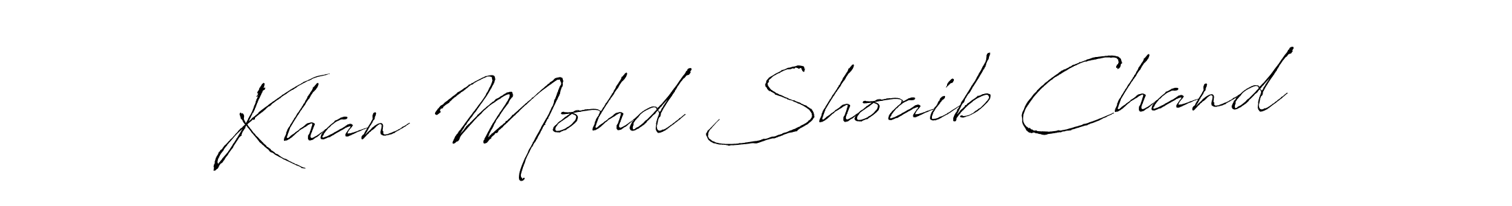 Also we have Khan Mohd Shoaib Chand name is the best signature style. Create professional handwritten signature collection using Antro_Vectra autograph style. Khan Mohd Shoaib Chand signature style 6 images and pictures png