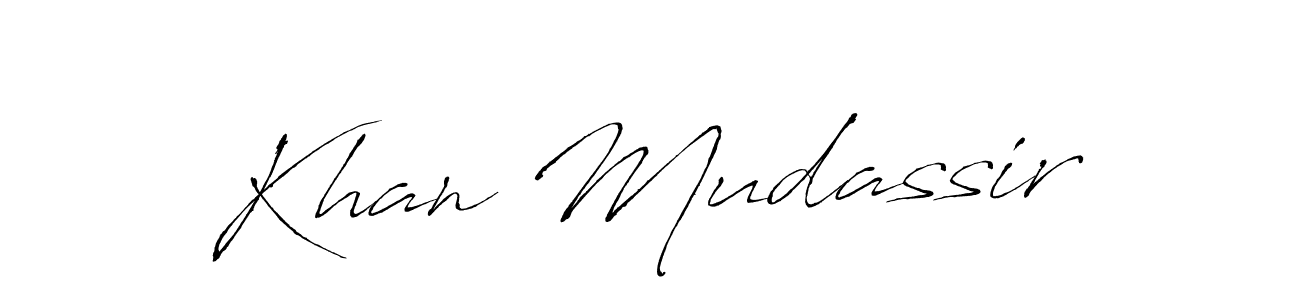 Create a beautiful signature design for name Khan Mudassir. With this signature (Antro_Vectra) fonts, you can make a handwritten signature for free. Khan Mudassir signature style 6 images and pictures png