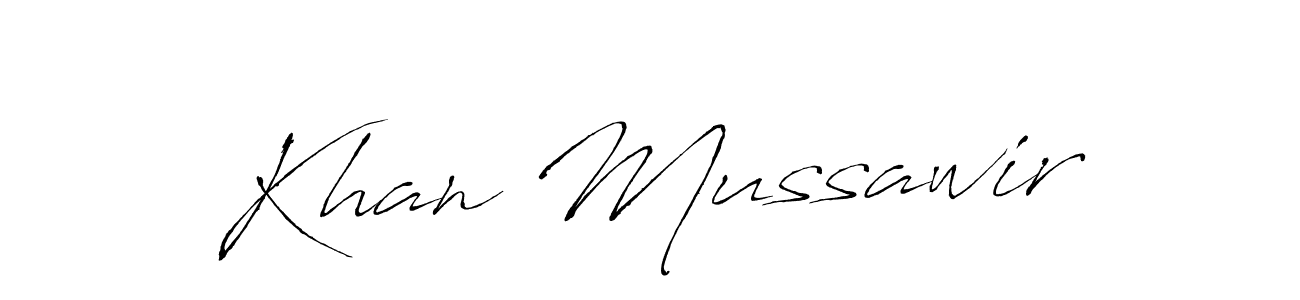Make a beautiful signature design for name Khan Mussawir. With this signature (Antro_Vectra) style, you can create a handwritten signature for free. Khan Mussawir signature style 6 images and pictures png