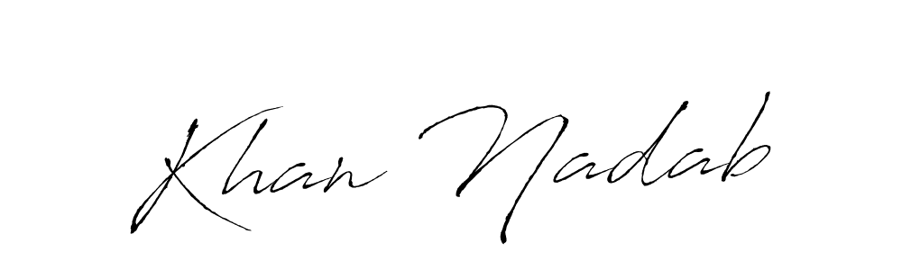 Khan Nadab stylish signature style. Best Handwritten Sign (Antro_Vectra) for my name. Handwritten Signature Collection Ideas for my name Khan Nadab. Khan Nadab signature style 6 images and pictures png