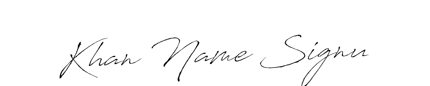 How to make Khan Name Signu name signature. Use Antro_Vectra style for creating short signs online. This is the latest handwritten sign. Khan Name Signu signature style 6 images and pictures png