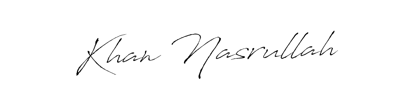 Use a signature maker to create a handwritten signature online. With this signature software, you can design (Antro_Vectra) your own signature for name Khan Nasrullah. Khan Nasrullah signature style 6 images and pictures png