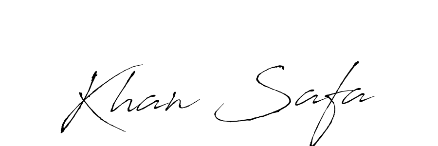 Make a beautiful signature design for name Khan Safa. With this signature (Antro_Vectra) style, you can create a handwritten signature for free. Khan Safa signature style 6 images and pictures png