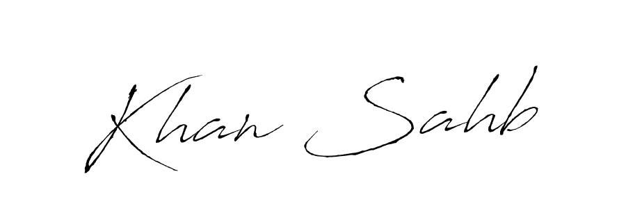 Make a beautiful signature design for name Khan Sahb. With this signature (Antro_Vectra) style, you can create a handwritten signature for free. Khan Sahb signature style 6 images and pictures png