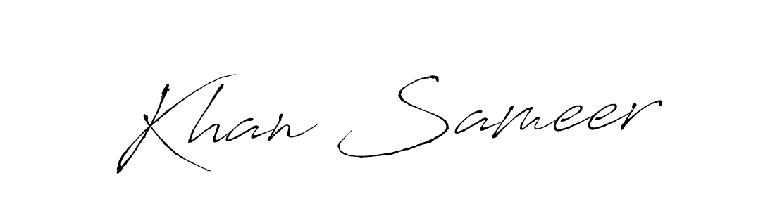 How to make Khan Sameer signature? Antro_Vectra is a professional autograph style. Create handwritten signature for Khan Sameer name. Khan Sameer signature style 6 images and pictures png