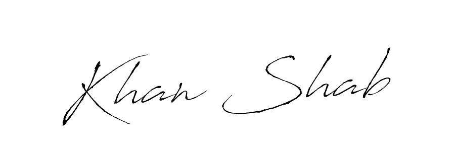 How to make Khan Shab name signature. Use Antro_Vectra style for creating short signs online. This is the latest handwritten sign. Khan Shab signature style 6 images and pictures png