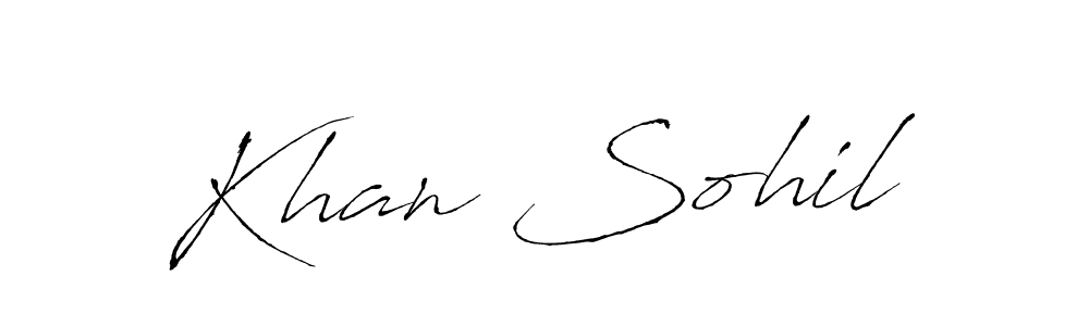 Also You can easily find your signature by using the search form. We will create Khan Sohil name handwritten signature images for you free of cost using Antro_Vectra sign style. Khan Sohil signature style 6 images and pictures png