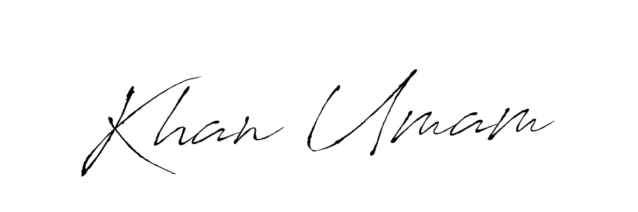 It looks lik you need a new signature style for name Khan Umam. Design unique handwritten (Antro_Vectra) signature with our free signature maker in just a few clicks. Khan Umam signature style 6 images and pictures png