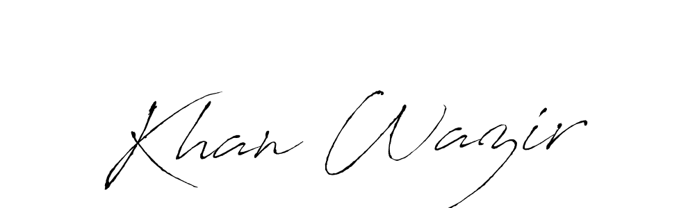 Use a signature maker to create a handwritten signature online. With this signature software, you can design (Antro_Vectra) your own signature for name Khan Wazir. Khan Wazir signature style 6 images and pictures png