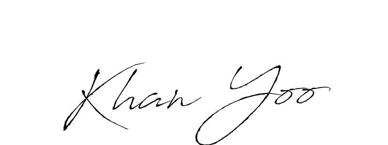 Create a beautiful signature design for name Khan Yoo. With this signature (Antro_Vectra) fonts, you can make a handwritten signature for free. Khan Yoo signature style 6 images and pictures png