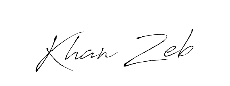 Also we have Khan Zeb name is the best signature style. Create professional handwritten signature collection using Antro_Vectra autograph style. Khan Zeb signature style 6 images and pictures png