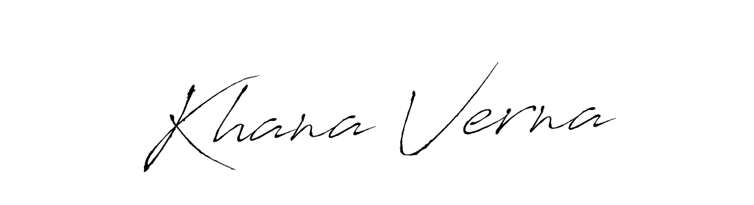 How to make Khana Verna name signature. Use Antro_Vectra style for creating short signs online. This is the latest handwritten sign. Khana Verna signature style 6 images and pictures png