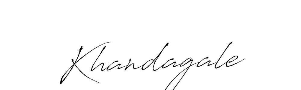 Make a beautiful signature design for name Khandagale. With this signature (Antro_Vectra) style, you can create a handwritten signature for free. Khandagale signature style 6 images and pictures png