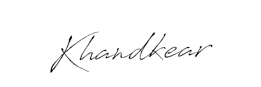 Use a signature maker to create a handwritten signature online. With this signature software, you can design (Antro_Vectra) your own signature for name Khandkear. Khandkear signature style 6 images and pictures png