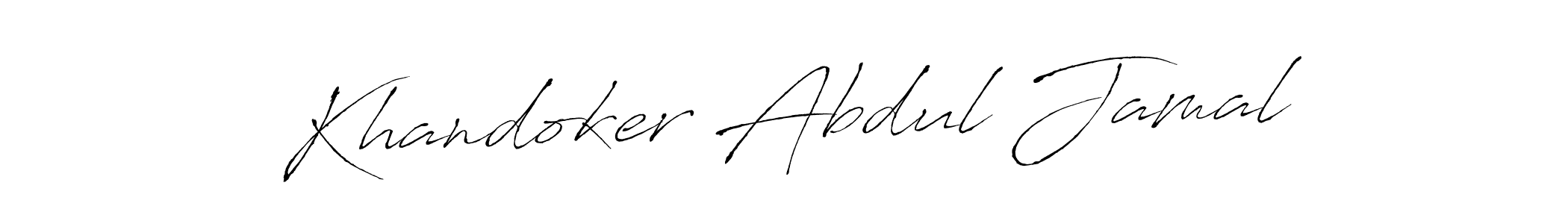 How to make Khandoker Abdul Jamal name signature. Use Antro_Vectra style for creating short signs online. This is the latest handwritten sign. Khandoker Abdul Jamal signature style 6 images and pictures png